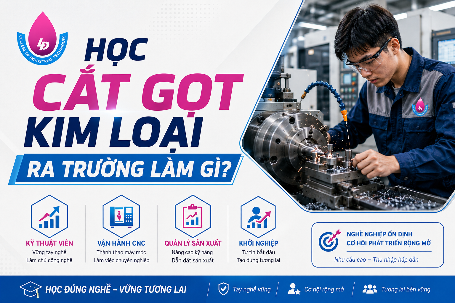 Học Cắt Gọt Kim Loại Ra Trường Làm Gì?