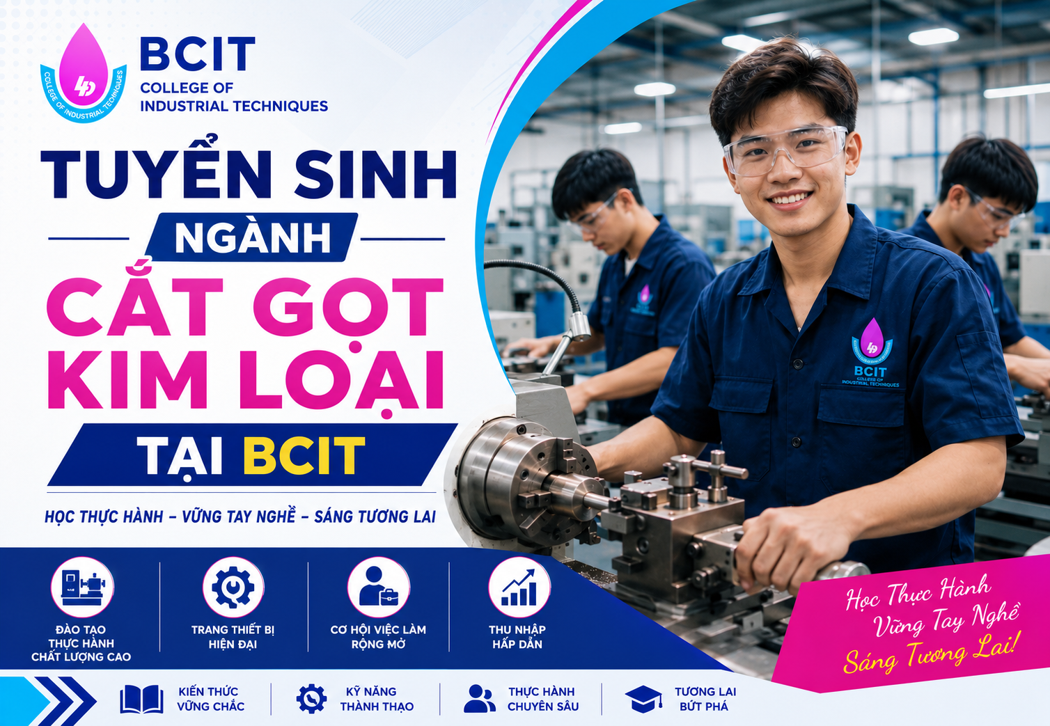 tuyển sinh ngành cắt gọt kim loại tại bcit